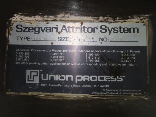 100 gal Union Process Attritor for sale