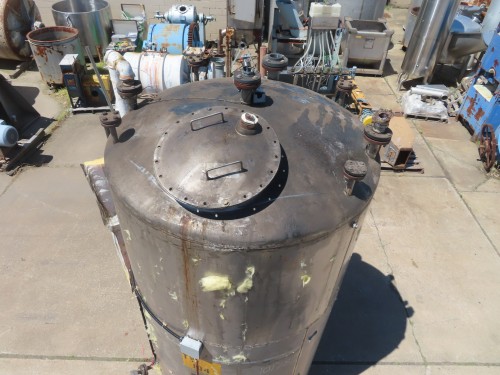 1500 gallon dish bottom and top stainless steel jacketed tank